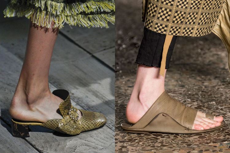 Модная женская обувь весна-лето 2017: шлепки без задника