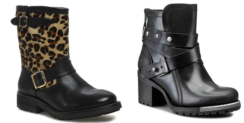 фото - женские ботинки с леопардового цвета