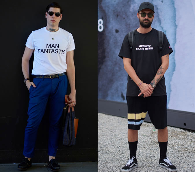 Стильные мужские футболки со слоганами в моде 2018