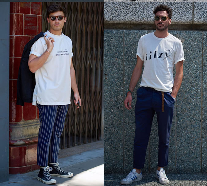 Стильные мужские луки в футболках весна 2018 фото примеры
