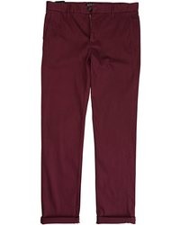 темно красные брюки чинос original 464202