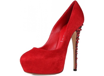 красные замшевые туфли (3)
