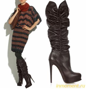 Модная обувь зима 2009-2010: длинные зимние женские сапоги