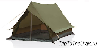 Пример двускатной палатки