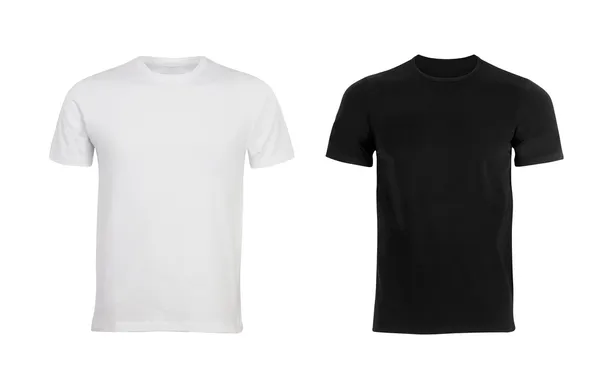 Черный и белый человек футболку — стоковое фото